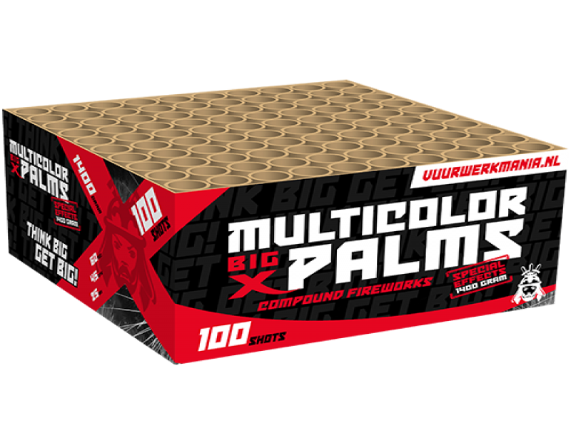 Big X Multicolour Palms 100 schots compound