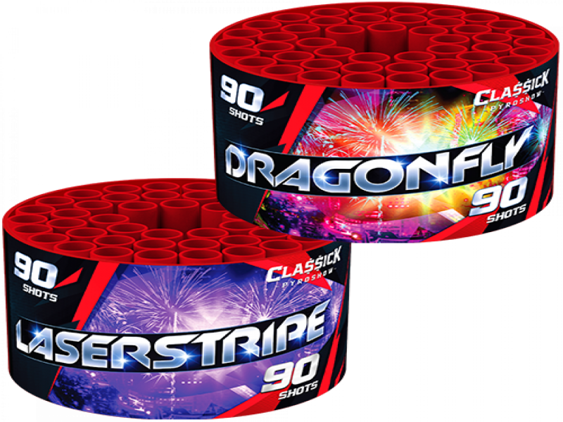 Laserstripe + Dragonfly 2X90 shots Rubro